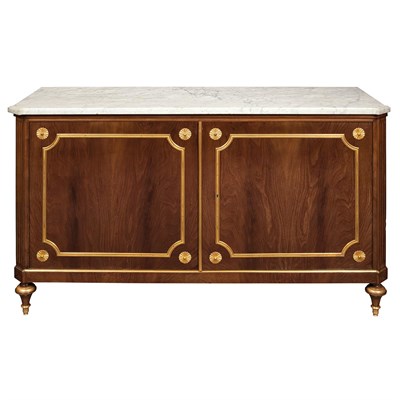 Lot 508 - Louis XVI Style Brass Mounted Mahogany Commode...