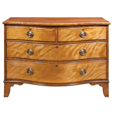 Lot 540 - George III Birch Chest of Drawers The...
