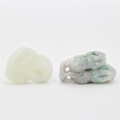Lot 216 - Chinese Jadeite Finger Citron Naturalistically...