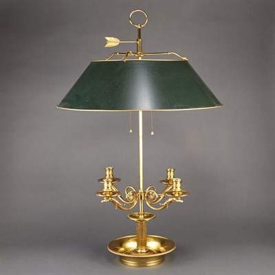 Lot 553 - Louis XVI Style Brass Bouillotte Lamp...