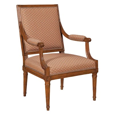 Lot 552 - Louis XVI Beechwood Fauteuil a la Reine Last...