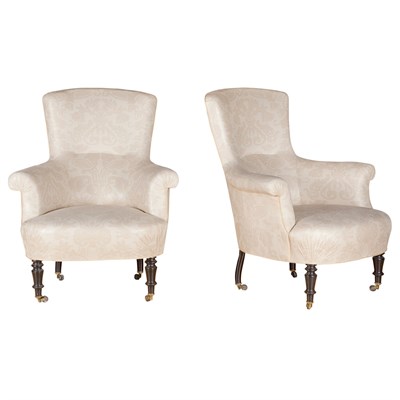Lot 544 - Pair of Late Victorian Painted and Parcel Gilt...