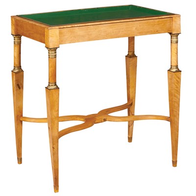 Lot 542 - Continental Fruitwood Tole Tray Table The...