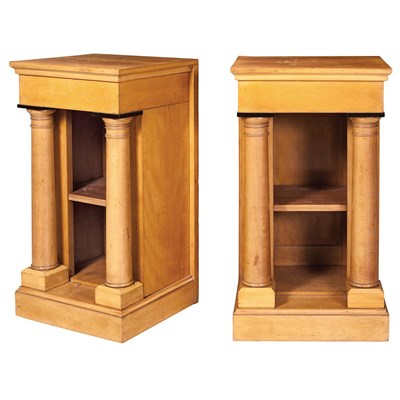 Lot 543 - Pair of Biedermeier Style Fruitwood Side...