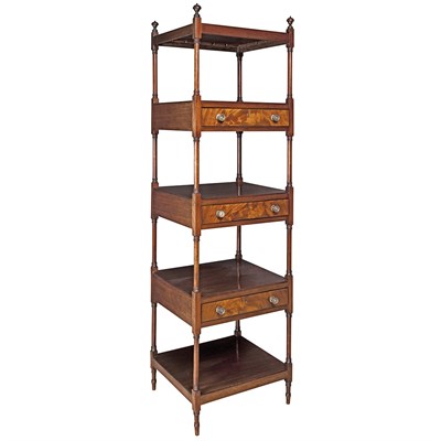 Lot 460 - Regency Mahogany Etagere Circa 1820 With five...