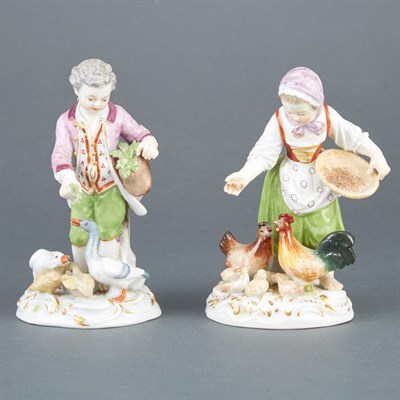 Lot 506 - Two Meissen Porcelain Figures Comprising a boy...