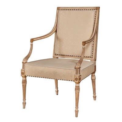 Lot 497 - George III Painted and Parcel Gilt Open...