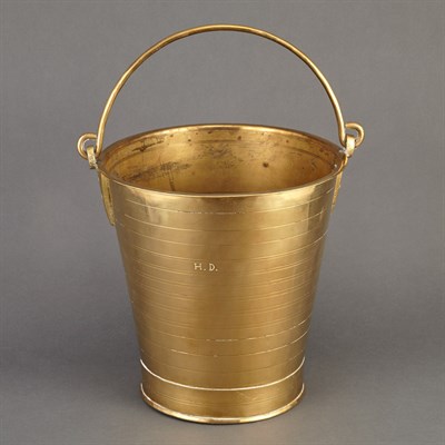 Lot 535 - English Brass Coal Bucket 19th Century With a...