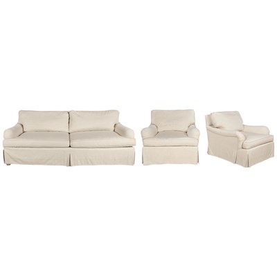 Lot 578 - Group of Upholstered Seat Furniture Comprising...
