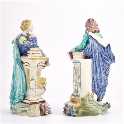 Lot 516 - Two Staffordshire Pottery Figures Depicting...