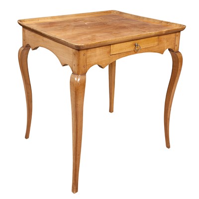 Lot 527 - Louis XV Style Fruitwood Side Table The dished...