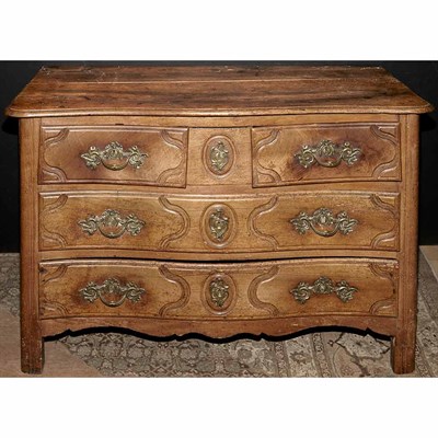 Lot 296 - Provincial Louis XV Walnut and Beechwood...