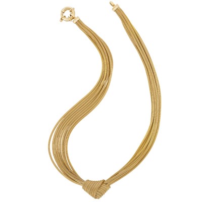 Lot 168 - Eight Strand Gold Necklace