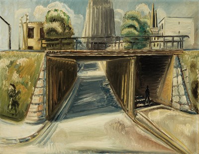 Lot 48 - Paul Kleinschmidt German, 1883-1949 Bridge,...