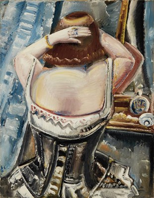 Lot 45 - Paul Kleinschmidt German, 1883-1949 Woman at a...