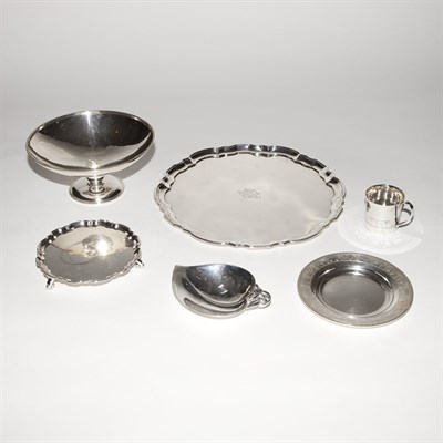 Lot 432 - Group of Seven Tiffany Sterling Silver Table...