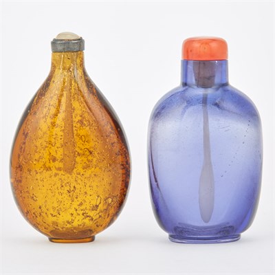 Lot 134 - Chinese Amber Glass Snuff Bottle Qing Dynasty...