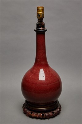 Lot 156 - Chinese Copper Red Glazed Porcelain Bottle...