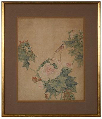 Lot 196 - Chinese School Two: Crickets and flowers one...