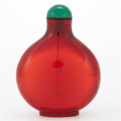 Lot 160 - Chinese Ruby Red Glass Snuff Bottle 19th...