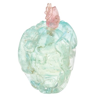 Lot 137 - Chinese Aquamarine Snuff Bottle 19th Century...