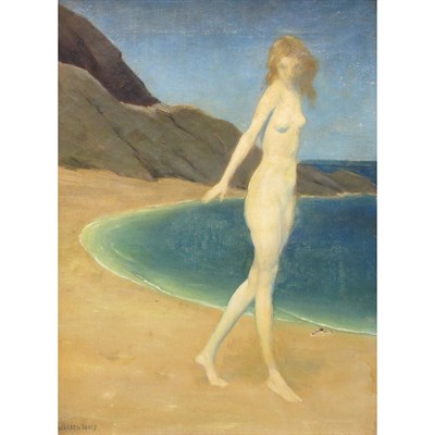 Lot 25 - Warren B. Davis American, 1865-1928 By the Sea...