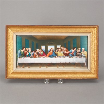 Lot 109 - Continental Painted Porcelain Plaque of the...