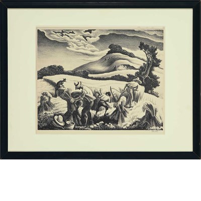 Lot 32 - Thomas Hart Benton (1889-1975) CRADLING WHEAT...