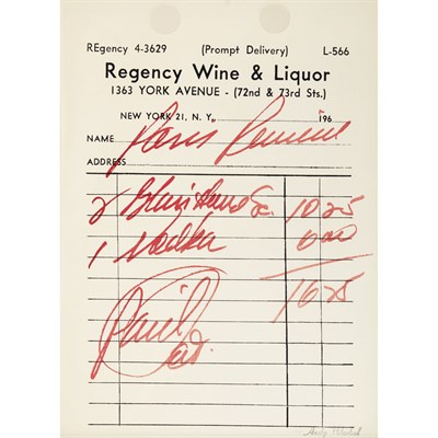 Lot 280 - Andy Warhol PARIS REVIEW (F./S. II.18) Color...