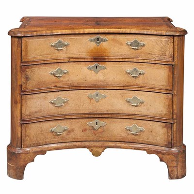 Lot 607 - George II Burr and Figured Walnut Chest of...