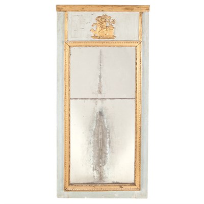 Lot 334 - Louis XVI Painted and Parcel Gilt Trumeau Last...