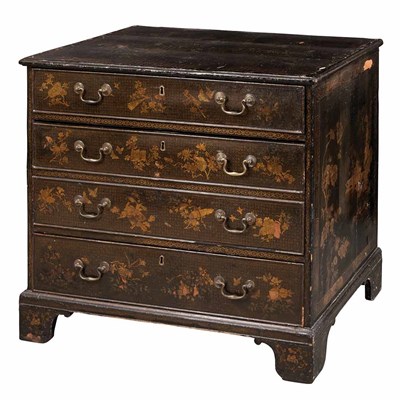 Lot 620 - Chinese Export Black Lacquered and Parcel Gilt...