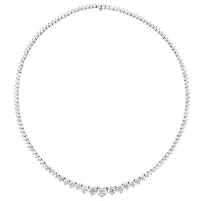 Lot 141 - Platinum and Diamond Necklace