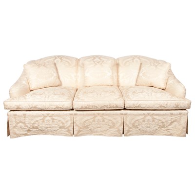 Lot 295 - Upholstered Three-Seat Sofa Length 7 feet.