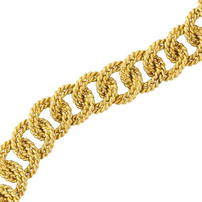 Lot 423 - Gold 'Rope Link' Bracelet, Verdura