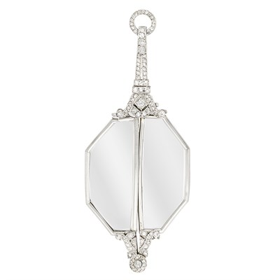 Lot 108 - Platinum and Diamond Lorgnette