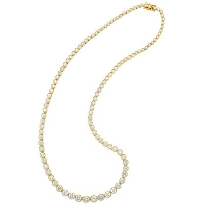 Lot 380 - Gold and Diamond Necklace