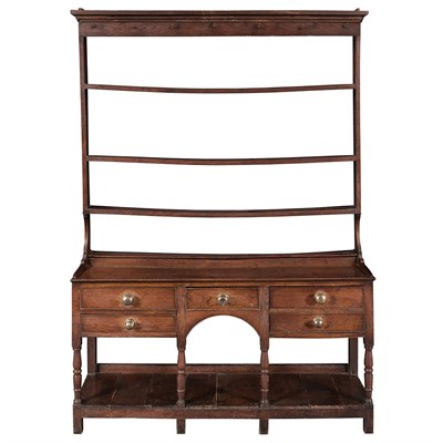 Lot 408 - Welsh Oak Dresser 18th Century In two parts,...