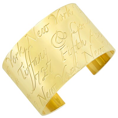 Lot 368 - Gold Cuff Bangle Bracelet, Tiffany & Co.