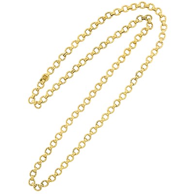 Lot 198 - Long Gold Chain Necklace, Mauboussin, Paris