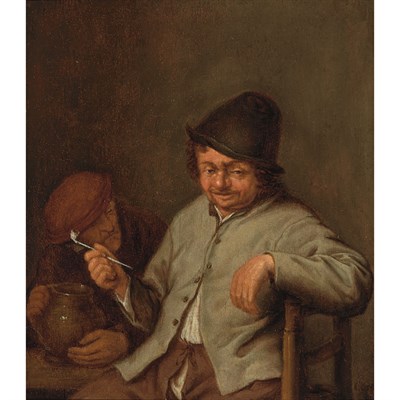 Lot 43 - Attributed to Adriaen van Ostade Smoker in a...
