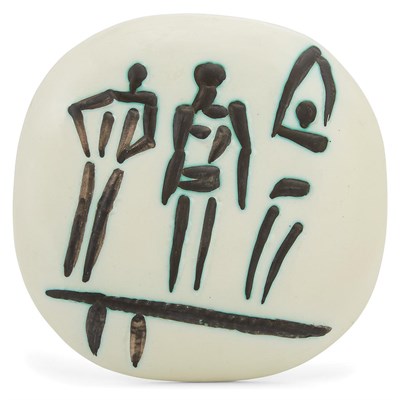 Lot 211 - Pablo Picasso TROIS PERSONNAGES SUR TREMPLIN...