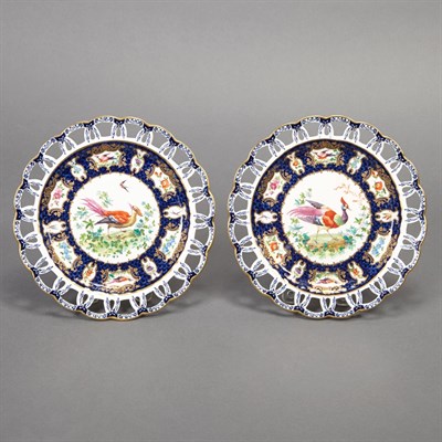 Lot 564 - Pair of Booths Bird Decorated Porcelain...