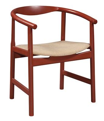 Lot 319 - Hans Wegner Painted Wood and Upholstered Chair...