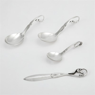 Lot 538 - Group of Four Georg Jensen Sterling Silver...