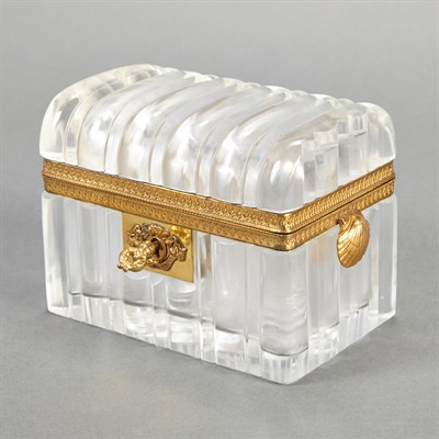 Lot 591 - Continental Gilt-Metal Mounted Glass Casket...