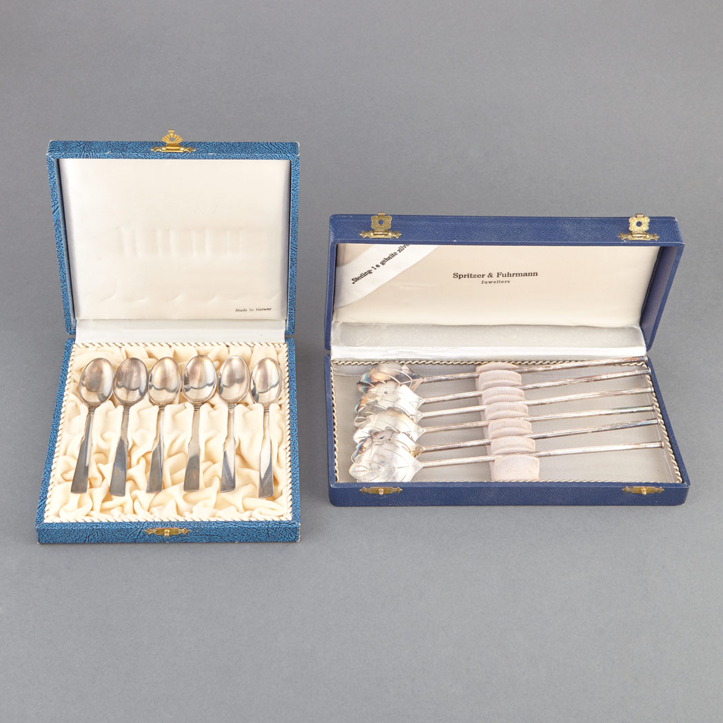Lot 507 - Cased Set of Six Norwegian Silver Demitasse...