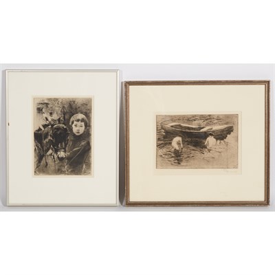 Lot 117 - Albert Besnard TRISTESSE; GERMAINE; ROBERT...