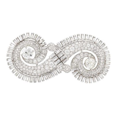 Lot 457 - Platinum and Diamond Brooch