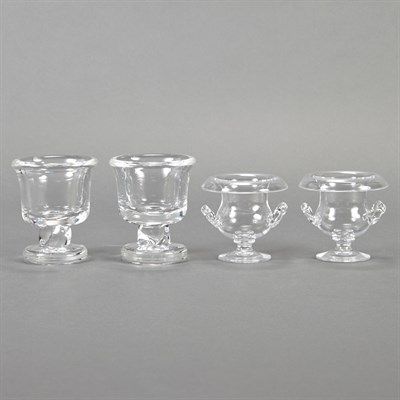 Lot 516 - Two Pairs of Steuben Miniature Urn-Form Vases...